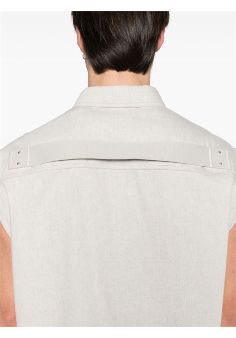 Giacca-camicia smanicata Jumbo in bianco sporco Rick Owens - uomo RICK OWENS | RU01E5776DRD41